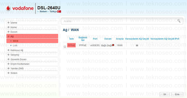 Vodafone D-Link DSL-2640U Arayüz Giriş Parolası, Vodafone D-Link DSL-2640U Kablosuz Ayarları, Vodafone D-Link DSL-2640U Modem Kurulumu, Vodafone D-Link DSL-2640U Sıfırlama