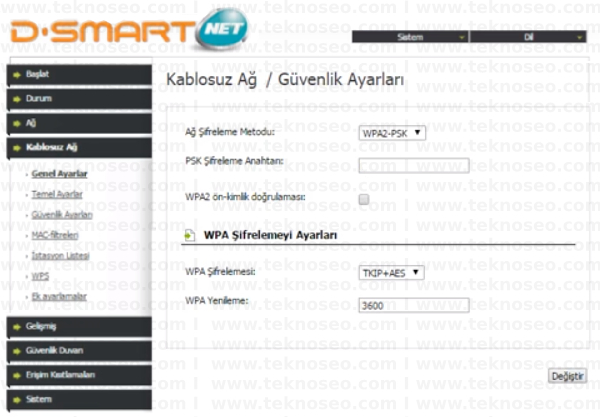 D-Smart D-Link DSL-2640U Arayüz Giriş Parolası, D-Smart D-Link DSL-2640U Kablosuz Ayarlar, D-Smart D-Link DSL-2640U Modem Kurulumu, D-Smart D-Link DSL-2640U Sıfırlama