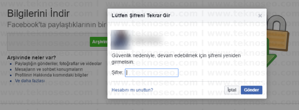 Facebook verilerinin bir kopyasını indirmek, Facebook mesajlarını arşivlemek, Facebook'ta silinen mesajları geri getirmek, Facebook'ta silinen fotoğraflar çekmek