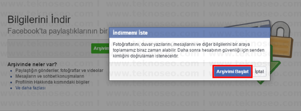 Facebook verilerinin bir kopyasını indirmek, Facebook mesajlarını arşivlemek, Facebook'ta silinen mesajları geri getirmek, Facebook'ta silinen fotoğraflar çekmek