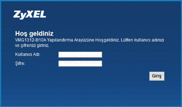 Zyxel VMG1312-B10D Arayüz Giriş Parolası, Zyxel VMG1312-B10D Modem Kurulumu, Zyxel VMG1312-B10D Kablosuz Ayarları, Zyxel VMG1312-B10D Sıfırlama